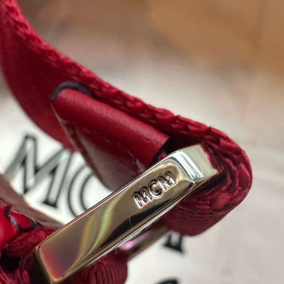 MCM Red Leather Bum Bag LIKE NEW - Picture 8 of 16